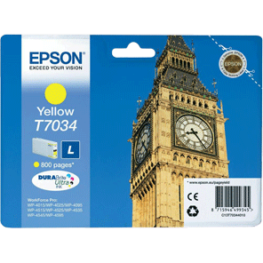 Cartus Imprimanta Epson YELLOW C13T70344010 0,8K 10ML ORIGINAL WORKFORCE PRO 4000