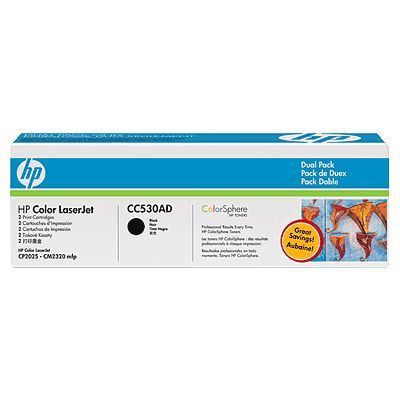 Toner imprimanta HP DUAL PACK BLACK NR.304A CC530AD 2X3,5K ORIGINAL LASERJET CP2025