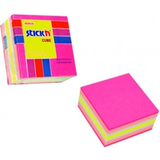 Hopax Cub notes autoadeziv 51 x 51 mm, 250 file, Stick&quot;n - neon/pastel asortate