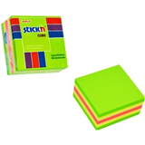 Hopax Cub notes autoadeziv 51 x 51 mm, 250 file, Stick&quot;n - neon/pastel asortate