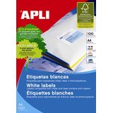 Apli Etichete autoadezive Apli, cu colturi drepte, A4, 70 x 25.4 mm, 3300 bucati, 100 coli/top - Pret/top