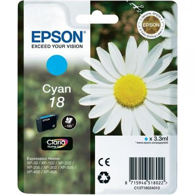 Cartus Imprimanta Epson CYAN NR.18 C13T18024010 3,3ML ORIGINAL XP-102