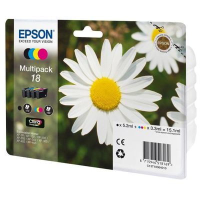 Cartus Imprimanta Epson MULTIPACK CMYK NR.18 C13T18064010 1X5,2ML, 3X3,3ML ORIGINAL , XP-102