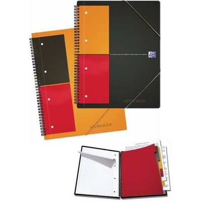 Caiet A4, spirala dubla, 80 file - 80g/mp, 4 perf., coperta PP, Oxford Meetingbook - matematica