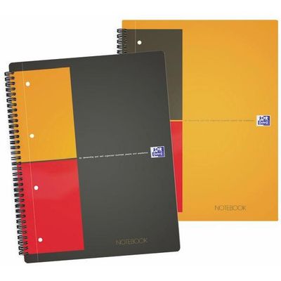 Caiet A5, spirala dubla, 80 file - 80g/mp, 12 perf., coperta carton, Oxford Notebook - dictando