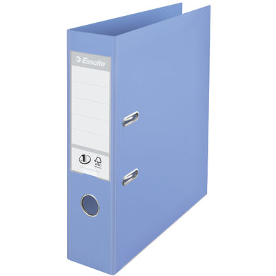 Biblioraft A4, plastifiat PP/PP, margine metalica, 75 mm, Esselte No. 1 Power - bleu