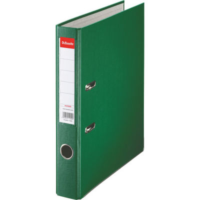 Biblioraft A4, plastifiat PP, margine metalica, 50 mm, Esselte Economy - verde