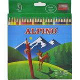 Alpino Creioane colorate, cutie carton, 24 culori/set, Alpino