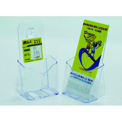 Display plastic pentru brosuri, de birou/perete, 1 x 1/3A4, KEJEA - transparent