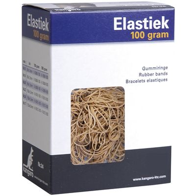 Elastice pentru bani, 100g/cutie, D  90 x 1,5mm, KANGARO