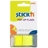 Hopax Film index autoadeziv 45 x 25mm, 50 file/set, cu dispenser, Stick'n Pop-up - galben