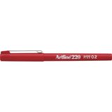 Artline Liner Artline 220, varf fetru 0.2mm - rosu