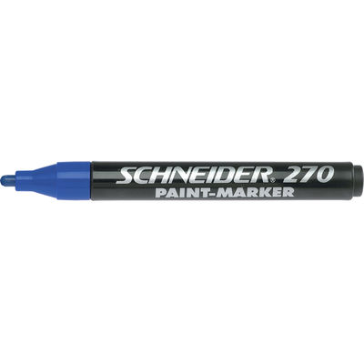 Marker cu vopsea  Schneider Maxx 270, varf rotund 1-3mm - albastru