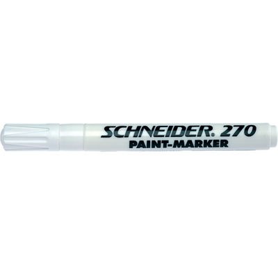 Marker cu vopsea  Schneider Maxx 270, varf rotund 1-3mm - alb