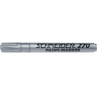 Marker cu vopsea  Schneider Maxx 270, varf rotund 1-3mm - argintiu