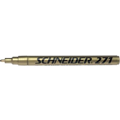 Marker cu vopsea  Schneider Maxx 271, varf rotund 1-2mm - auriu