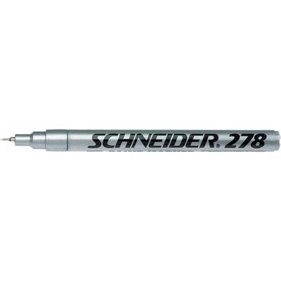 Marker cu vopsea  Schneider Maxx 278, varf rotund 0.8mm - argintiu