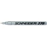 Schneider Marker cu vopsea  Schneider Maxx 278, varf rotund 0.8mm - argintiu