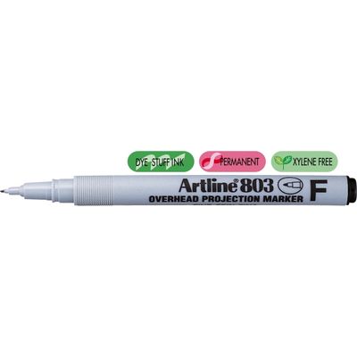 Marker OHP non-permanent Artline 803, varf fin - 0.5mm - negru