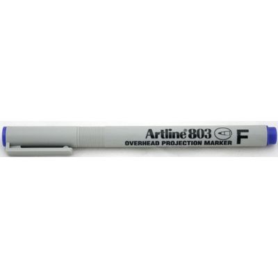 Marker OHP non-permanent Artline 803, varf fin - 0.5mm - albastru