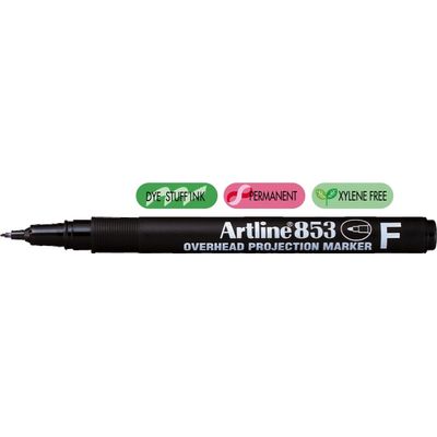 Marker OHP permanent Artline 853, varf fin - 0.5mm - negru