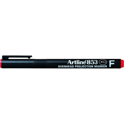 Marker OHP permanent Artline 853, varf fin - 0.5mm - rosu