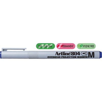 Marker OHP non-permanent Artline 804, varf mediu - 1.0mm - albastru