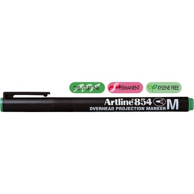 Marker OHP permanent Artline 854, varf mediu - 1.0mm - verde