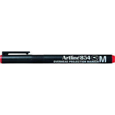 Marker OHP permanent Artline 854, varf mediu - 1.0mm - rosu