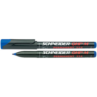 Universal permanent marker Schneider Maxx 224 M, varf 1mm - albastru