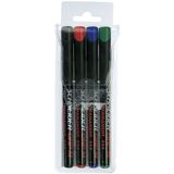 Schneider Universal permanent marker Schneider Maxx 224 M, varf 1mm, 4 culori/set - (N, R, A, V)