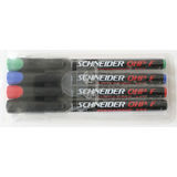 Schneider Universal permanent marker Schneider Maxx 222 F, varf 0.7mm, 4 culori/set - (N, R, A, V)