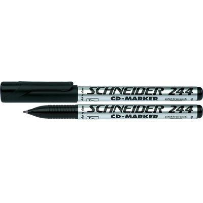 CD/DVD-marker Schneider Maxx 244, varf 0.7mm - negru