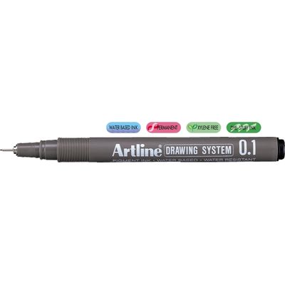 Marker pentru desen tehnic ARTLINE, varf fetru 0.1mm - negru