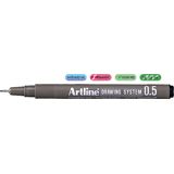 Artline Marker pentru desen tehnic ARTLINE, varf fetru 0.5mm - negru