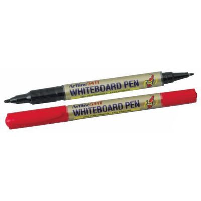 Marker pentru tabla de scris Artline 541T, doua capete - varfuri rotunde 0.4mm/1.0mm - negru