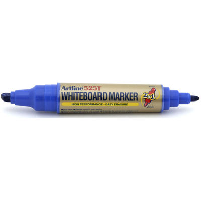 Marker pentru tabla de scris Artline 525T, doua capete - varf rotund 2.0mm/tesit 5.0mm - albastru