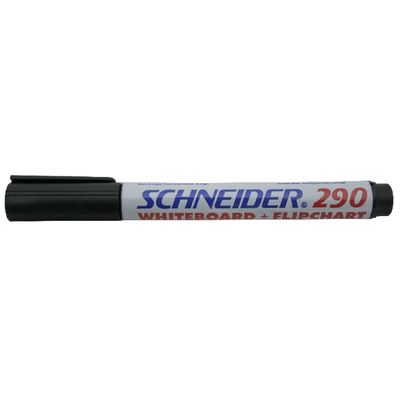 Marker Schneider Maxx 290, pentru tabla de scris+flipchart, varf rotund 2-3mm - negru