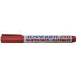 Schneider Marker Schneider Maxx 290, pentru tabla de scris+flipchart, varf rotund 2-3mm - rosu