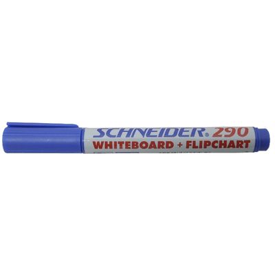 Marker Schneider Maxx 290, pentru tabla de scris+flipchart, varf rotund 2-3mm - albastru