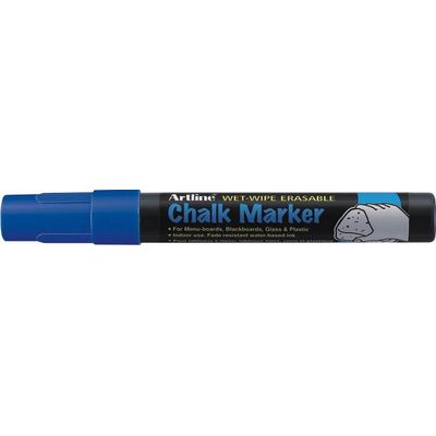 Marker cu creta Artline, pentru table de scris, varf 4.0mm - albastru