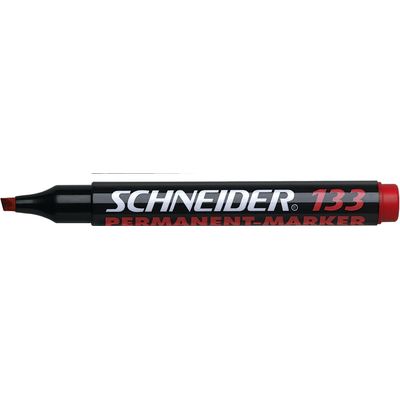 Permanent marker Schneider Maxx 133, varf tesit 1+4mm - rosu