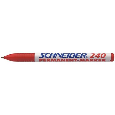 Permanent marker Schneider Maxx 240, varf rotund 1-2mm - rosu