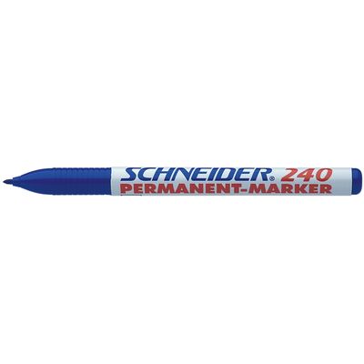 Permanent marker Schneider Maxx 240, varf rotund 1-2mm - albastru