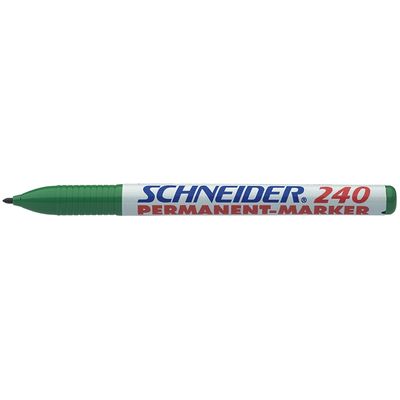 Permanent marker Schneider Maxx 240, varf rotund 1-2mm - verde