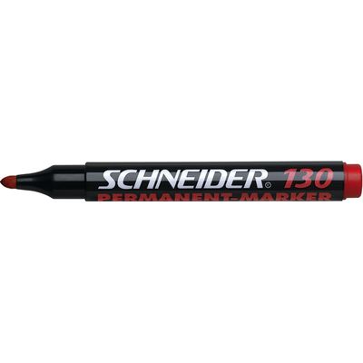 Permanent marker Schneider Maxx 130, varf rotund 1-3mm - rosu