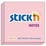 Hopax Notes autoadeziv 76 x 76 mm, 100 file, Stick'n - roz pastel