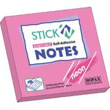 Hopax Notes autoadeziv 76 x 76 mm, 100 file, Stick'n - corai neon