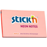 Hopax Notes autoadeziv 76 x 127 mm, 100 file, Stick'n - corai neon