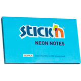 Hopax Notes autoadeziv 76 x 127 mm, 100 file, Stick'n - albastru neon